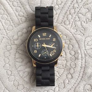 Michael Kors Black & Gold Watch